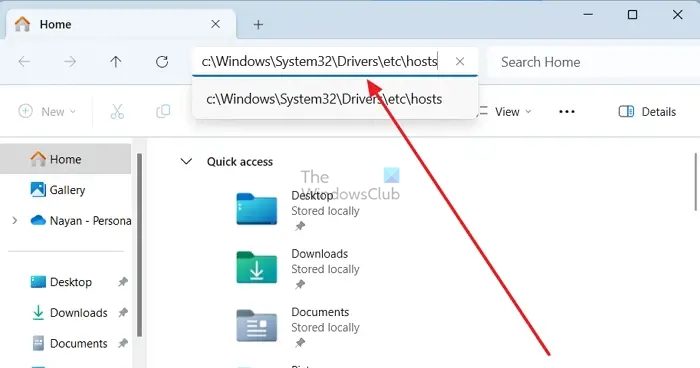 Hosts File Path