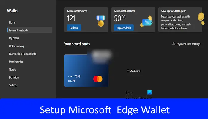 Set up edge wallet