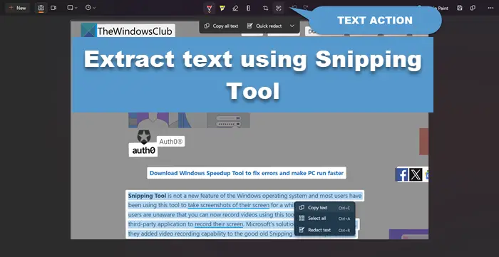 Windows 11のSnipping Toolを使用して画像からテキストを抽出する方法