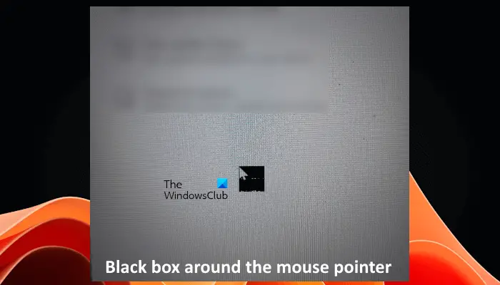 Windows 11/10 のマウス ポインターの周りのブラック ボックス