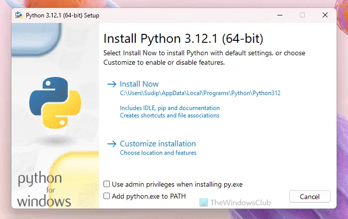 How to install Python in Windows 11/10