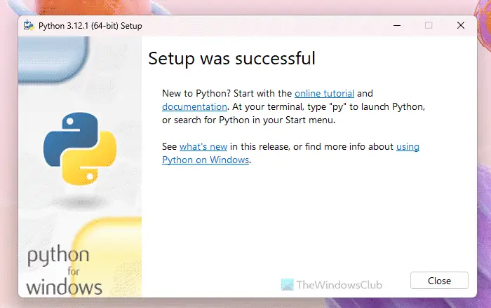 How to install Python in Windows 11/10