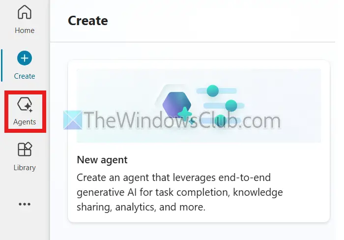 Agents Tab Copilot Studio