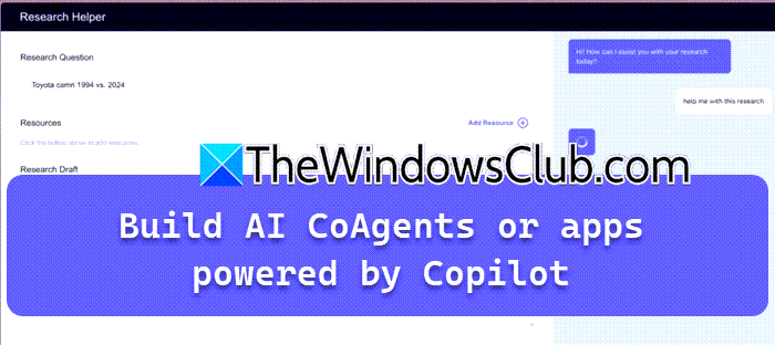 build AI CoAgents or apps powered by Copilot