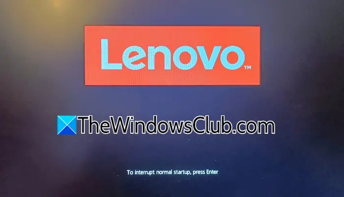 通常の起動を中断するには、LenovoラップトップのEnterエラーを押します[修正]