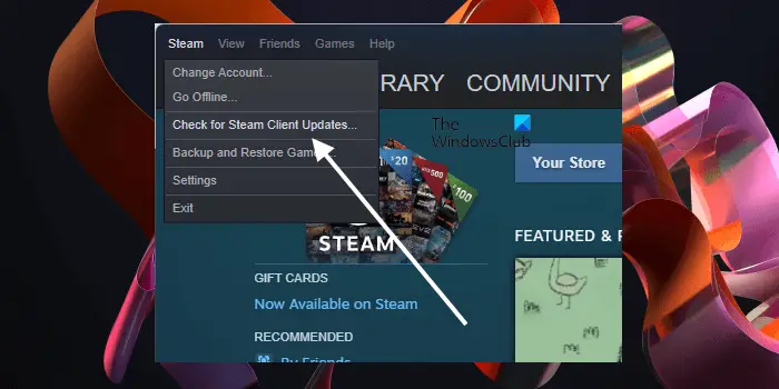 Check for Steam Client Updates